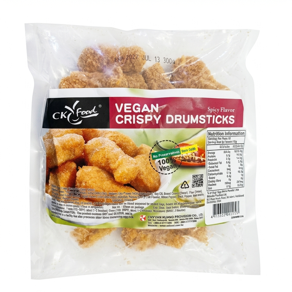 Vegan Crispy Spicy Drumsticks棒棒腿 (辣味)