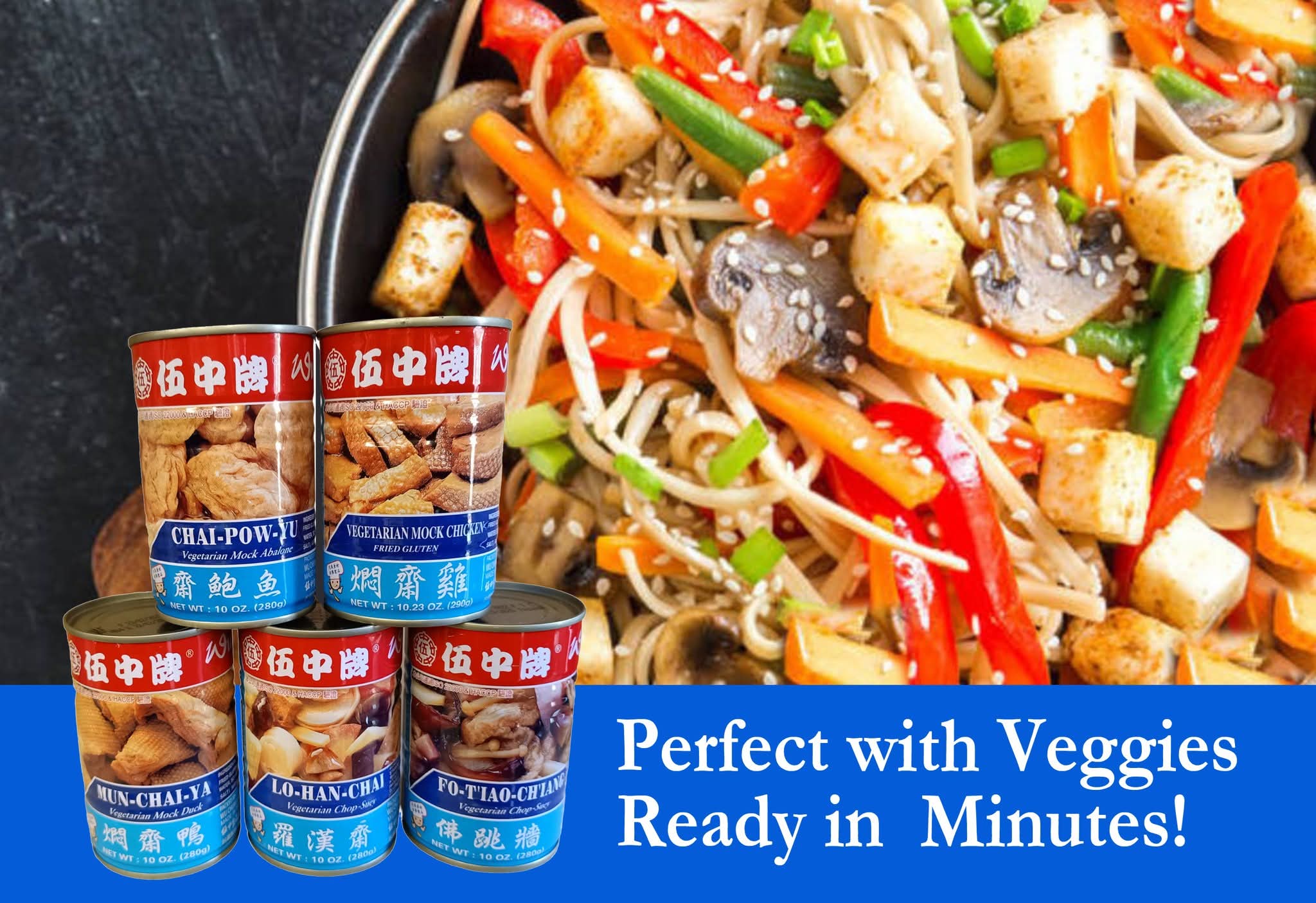 WU CHUNGN Vegetarian Canned Series 伍中素食罐頭系列