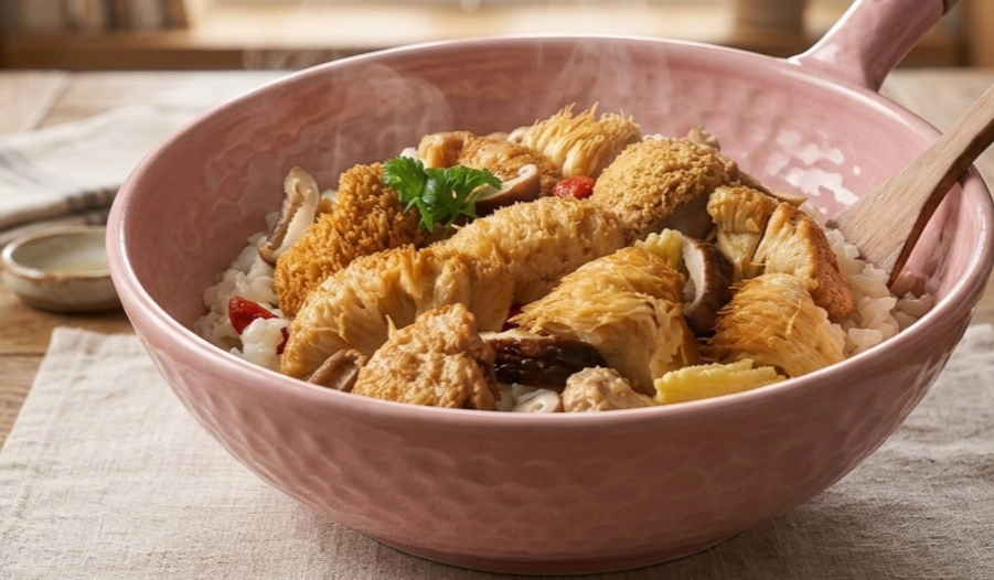 Vegan Golden Lion's Mane Mushroom Chunks原味猴菇塊