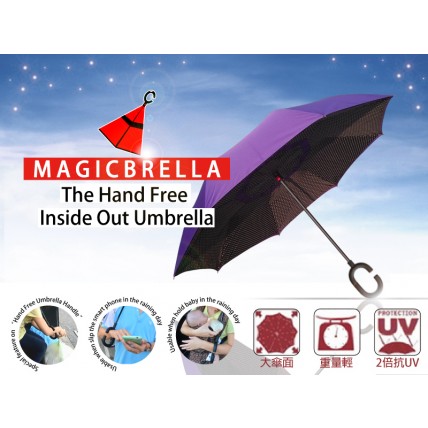 Hands Free Reverse Folding Umbrella